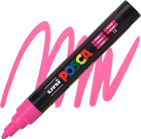 posca pc 5m marker medium bullet tip pink