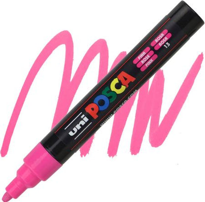 posca pc 5m marker medium bullet tip pink