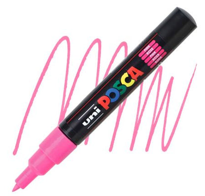 posca pc 1m marker extra fine tapered bullet tip pink