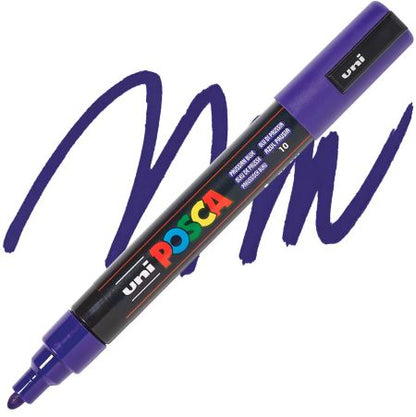 posca pc 5m marker medium bullet tip prussian blue