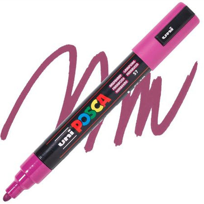 posca pc 5m marker medium bullet tip raspberry