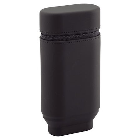 A collection of Punilabo Stand Up Pen Cases in various animal designs, including a bear and a panda, primarily in gray, pink, black, and brown colors.