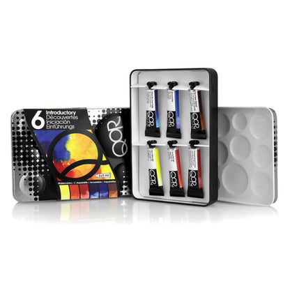 QoR Watercolor Introductory Sets, 6 Color Introductory Set 5ml Tubes