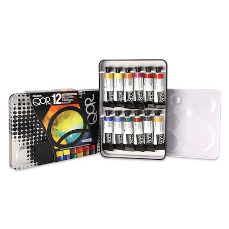 QoR Watercolor Introductory Sets, 12 Color Introductory Set 5ml Tubes