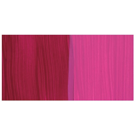 Two pink color swatches on a white background
