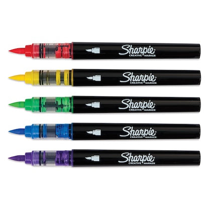 Sharpie Creative Acrylic Markers - Brush Tip, Set of 5
