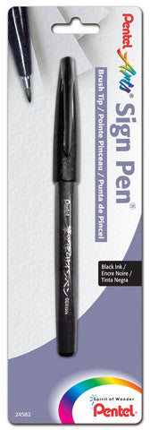 Sign Pen Brush Tip Black