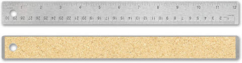 Alumicolor® Stainless Steel Cork Backed Rulers