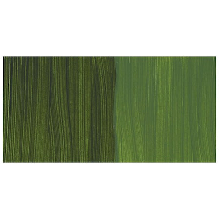 Two green color swatches on a white background
