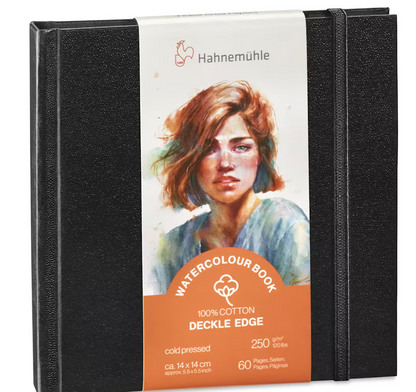 Hahnemuhle Watercolour Book Deckle Edge 100% Cotton, 250 gsm