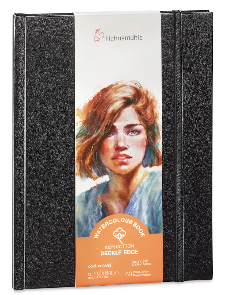 Hahnemuhle Watercolour Book Deckle Edge 100% Cotton, 250 gsm