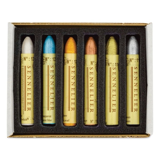 Set of Sennelier pastel crayons in a box