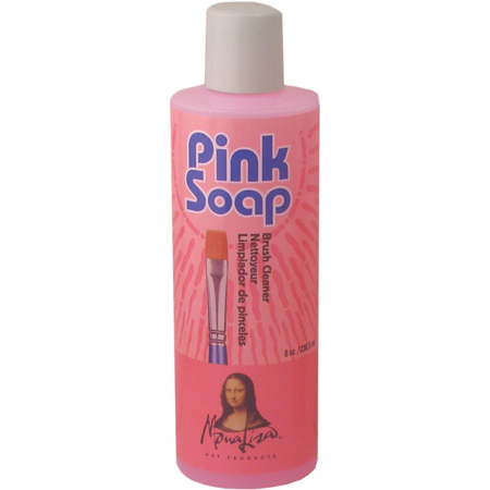 Mona Lisa Pink Soap Artist Brush Cleaner, 12 oz