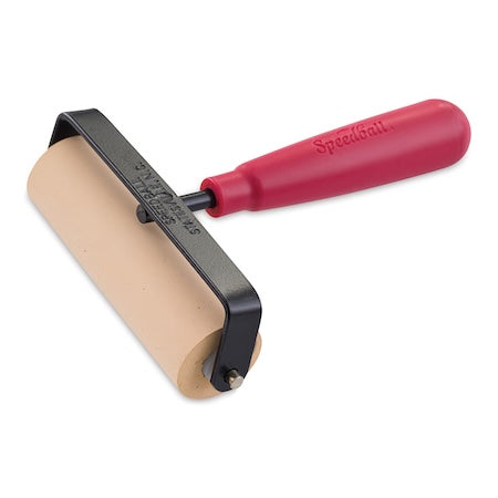 Speedball 4in Brayer with Pop-In Roller, Soft Rubber