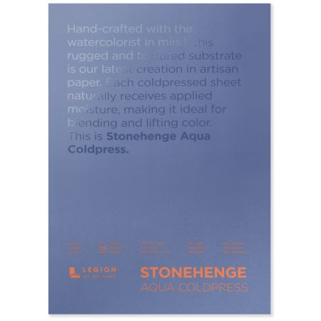 Legion Paper Stonehenge Aqua Watercolor Block, Cold-Press, 7in x 10in