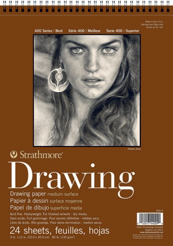 Strathmore 400 Series Drawing Pads, 9x12"