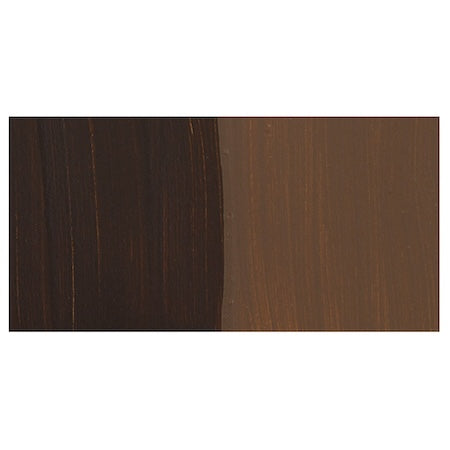 Two swatches of brown wood texture on a white background