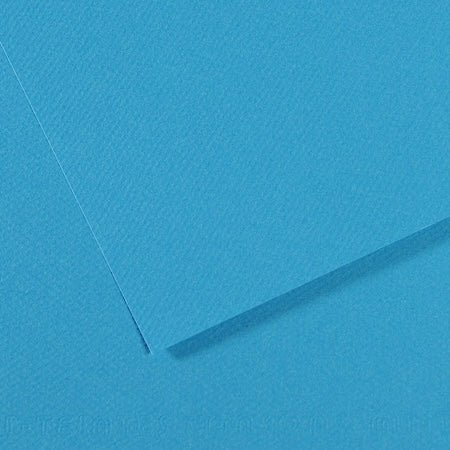 A collection of Canson Mi-Teintes paper sheets in various colors arranged in a fan-like spread. They appear to be medium-weight and have a textured surface.