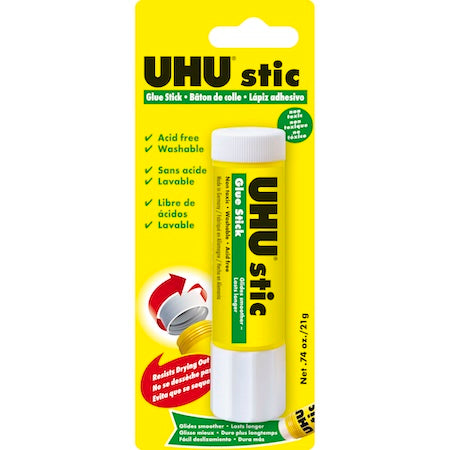 Uhu Stic Glue Stick, White, .74 oz.