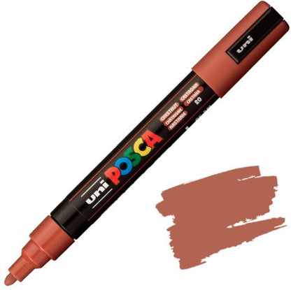 posca pc 5m marker medium bullet tip chestnut