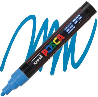 posca pc 5m marker medium bullet tip sky blue