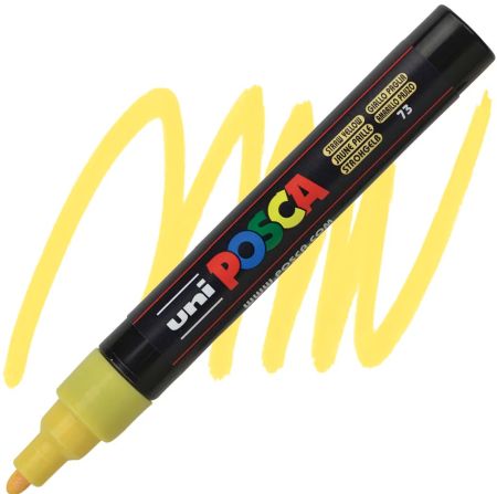 posca pc 5m marker medium bullet tip straw yellow