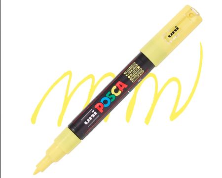posca pc 1m marker extra fine tapered bullet tip sun yellow