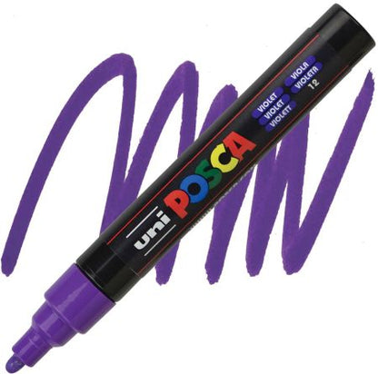 posca pc 5m marker medium bullet tip violet