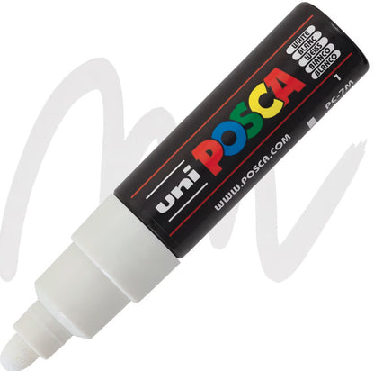 posca pc-7m marker bullet tip white