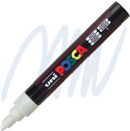 posca pc 5m marker medium bullet tip white