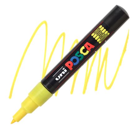 posca pc 1m marker extra fine tapered bullet tip yellow