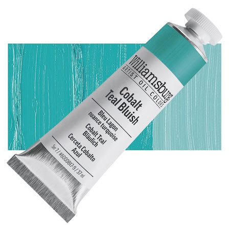 Williamsburg Handmade Oil Paint - Cobalt Teal Bluish, 37 ml tube