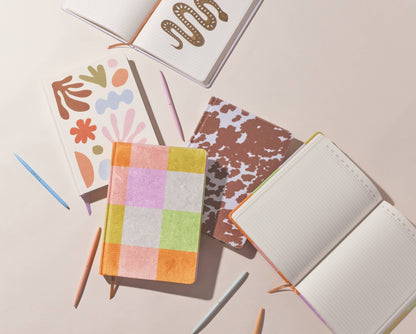 Jumbo Velvet Journal - Cowprint