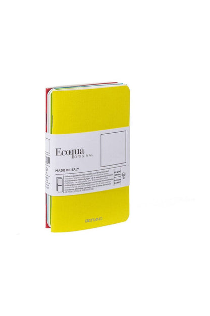 Fabriano EcoQua Pocket-Sized Notebook, 4 Notebook Pack