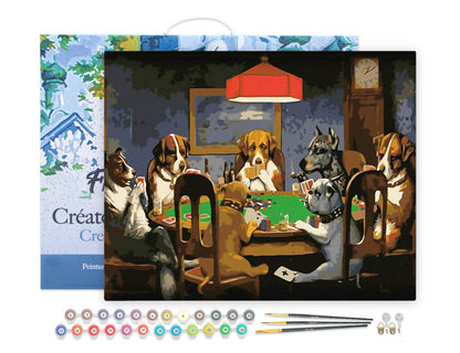Paint by Numbers Framed - Dogs playing Poker