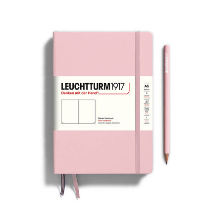 Pink notebook with Leuchtturm1917 branding on a white background