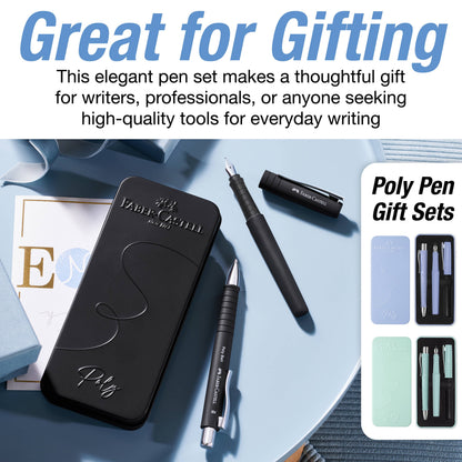 Poly Gift Tin Fountain Pen and Ballpoint Set