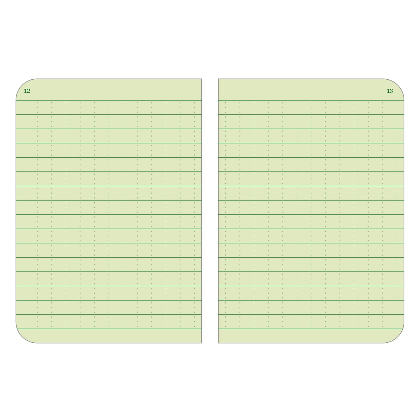 Rite in the Rain Notebook, 3.25" x 4.625" Green Cover 3 PK
