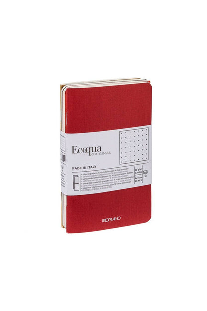 Fabriano EcoQua Pocket-Sized Notebook, 4 Notebook Pack