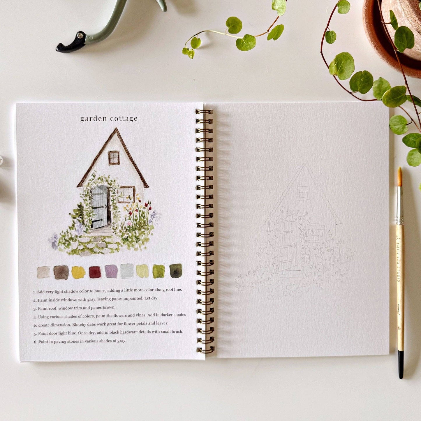 Watercolor Workbooks By Emily Lex Studio  — practice lessons, exercises and study projects