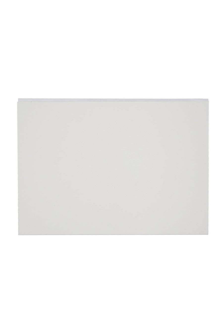 Rectangular white board on a white background