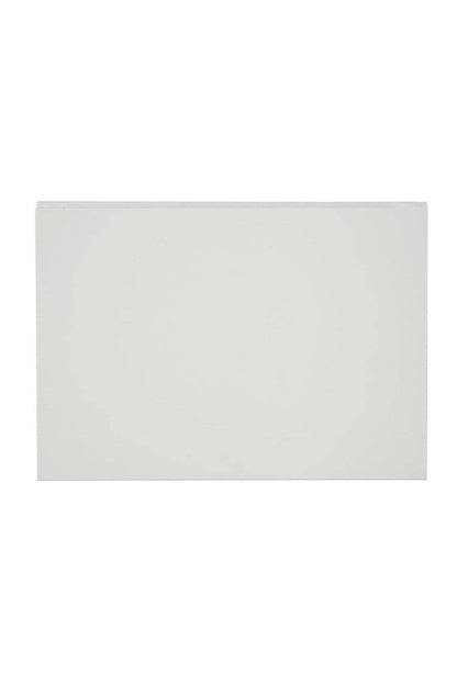 Rectangular white board on a white background