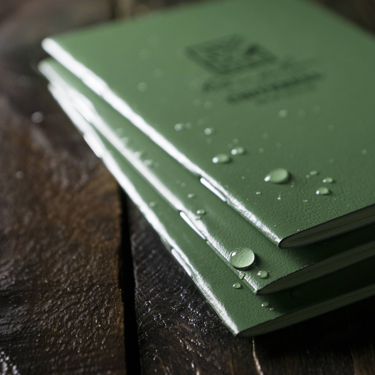 Rite in the Rain Notebook, 3.25" x 4.625" Green Cover 3 PK