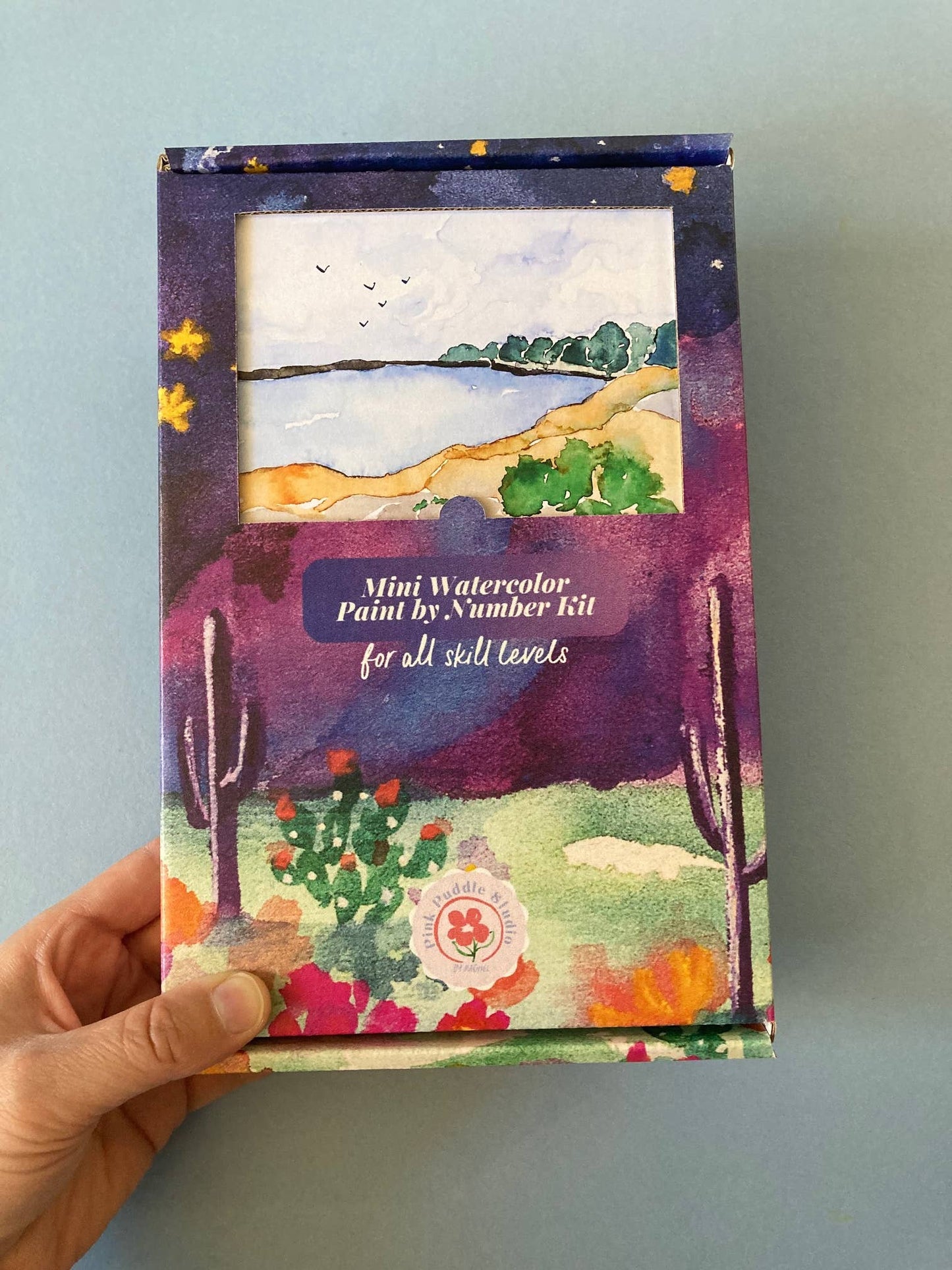 Ocean Beach Landscape Watercolor Paint by Number DIY  Kit