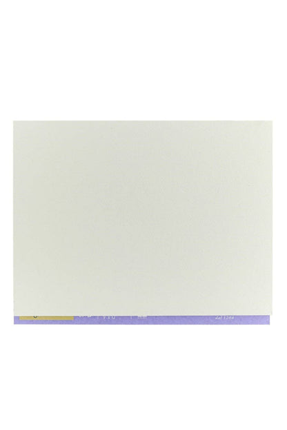 Plain white sheet with a purple border on a white background