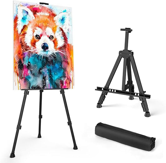 Portable Adjustable Aluminum Metal Tripod Artist Easel with Bag