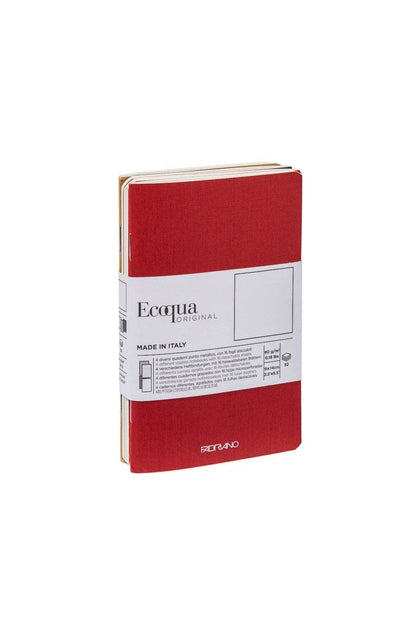 Fabriano EcoQua Pocket-Sized Notebook, 4 Notebook Pack