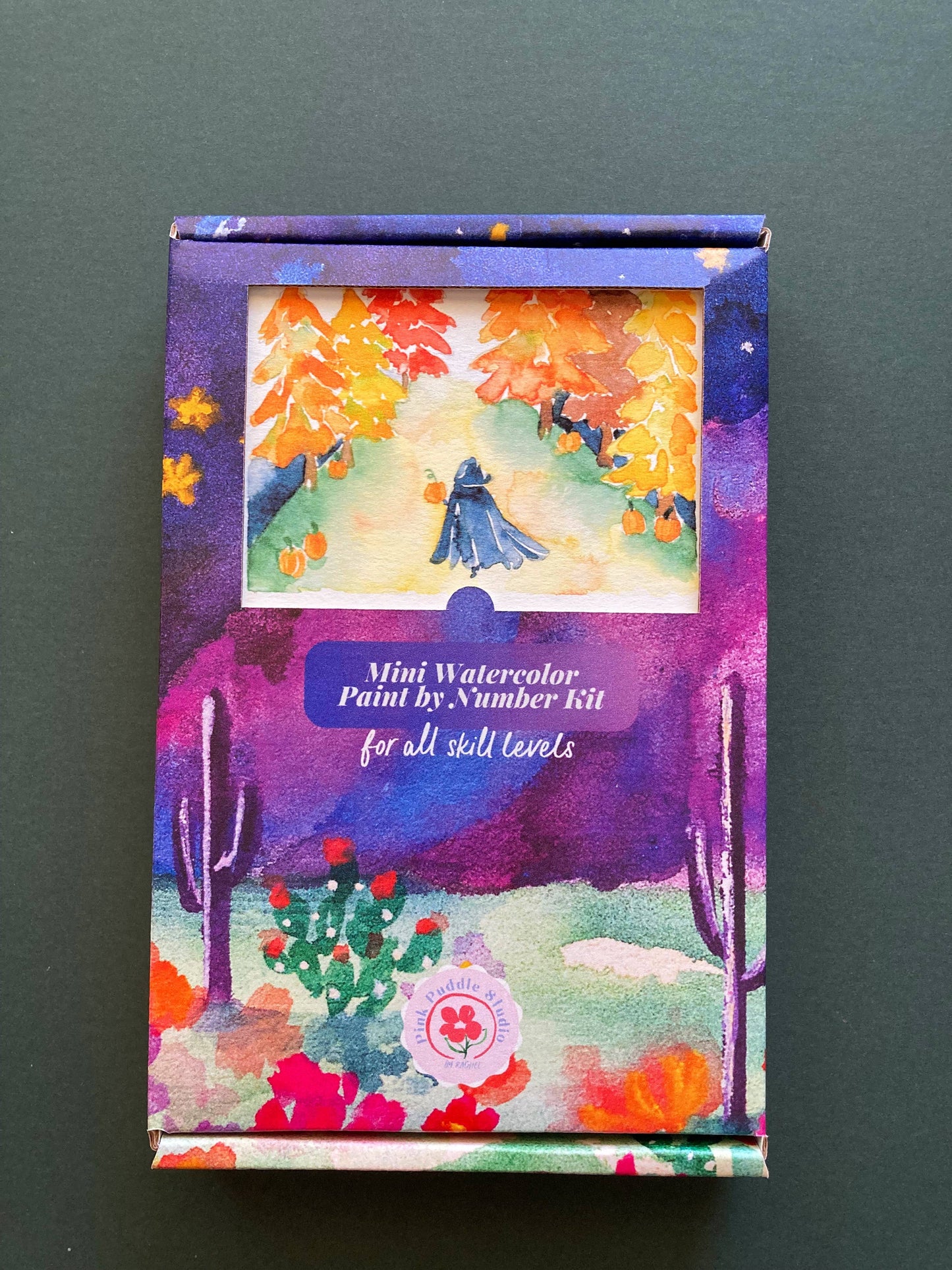 Autumn Woods Witch Watercolor Paint by Number DIY Kit