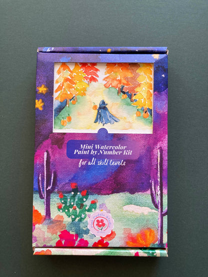 Autumn Woods Witch Watercolor Paint by Number DIY Kit