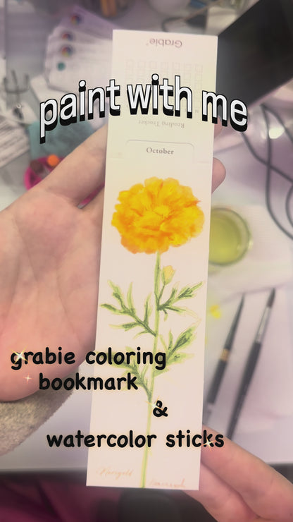 12 Sheets 140LB Watercolor Coloring Bookmarks